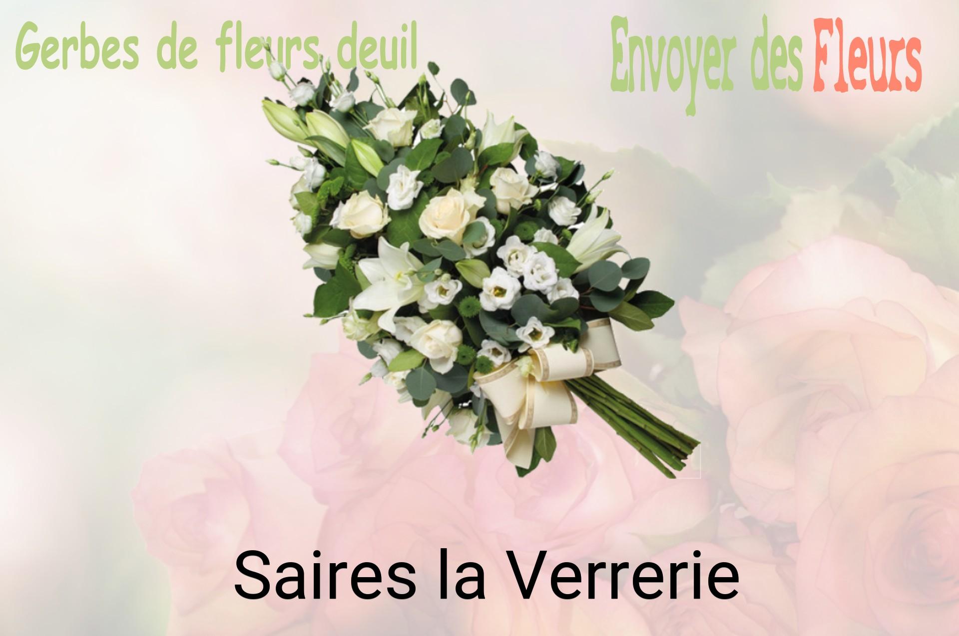 Gerbe de fleurs de deuil livrée à Saires-la-Verrerie